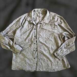 ASOS oversized gray button down casual shirt